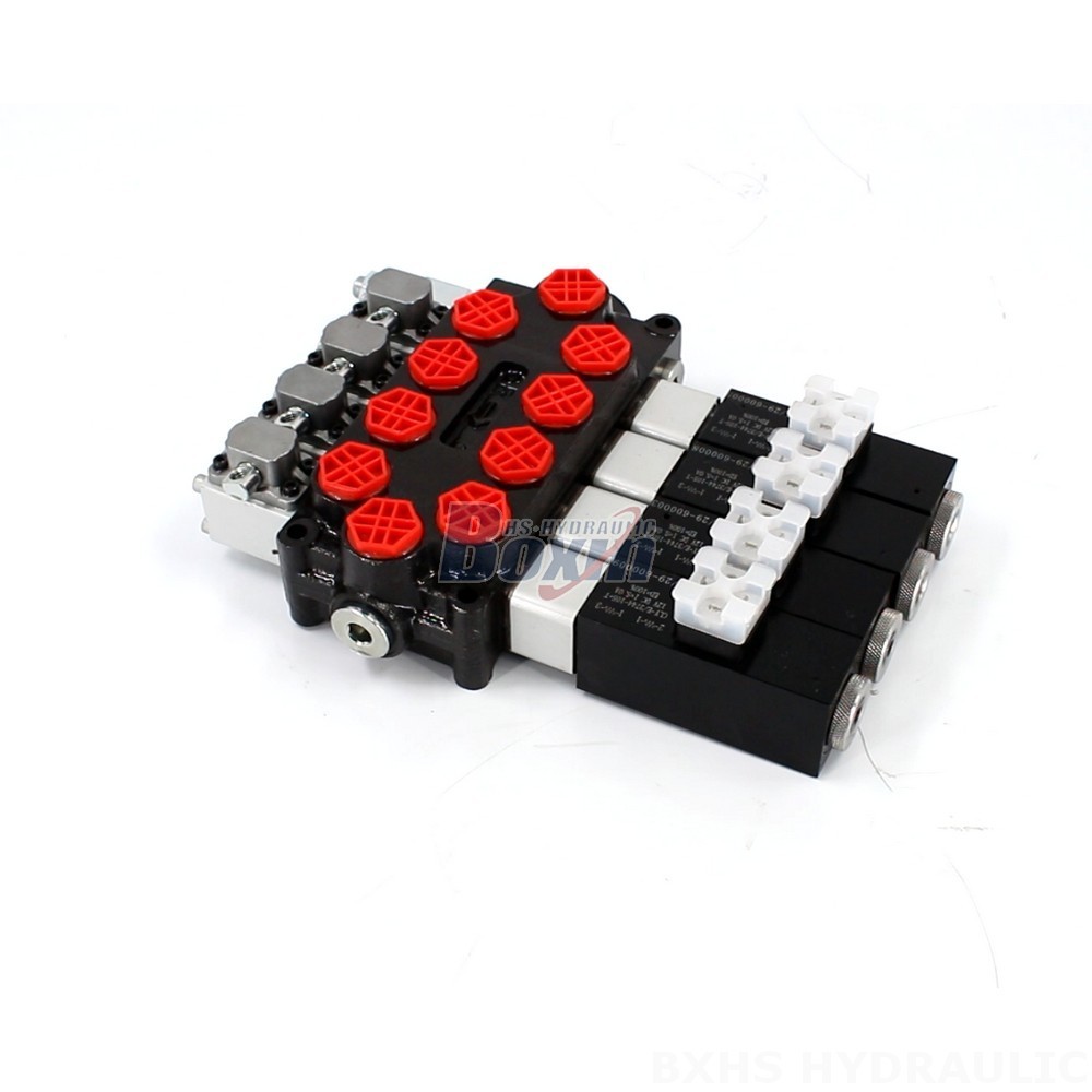 Manufacturer Direct: Q45 Solenoid & Manual 4 Spool Monoblock Directional Valve cover photo